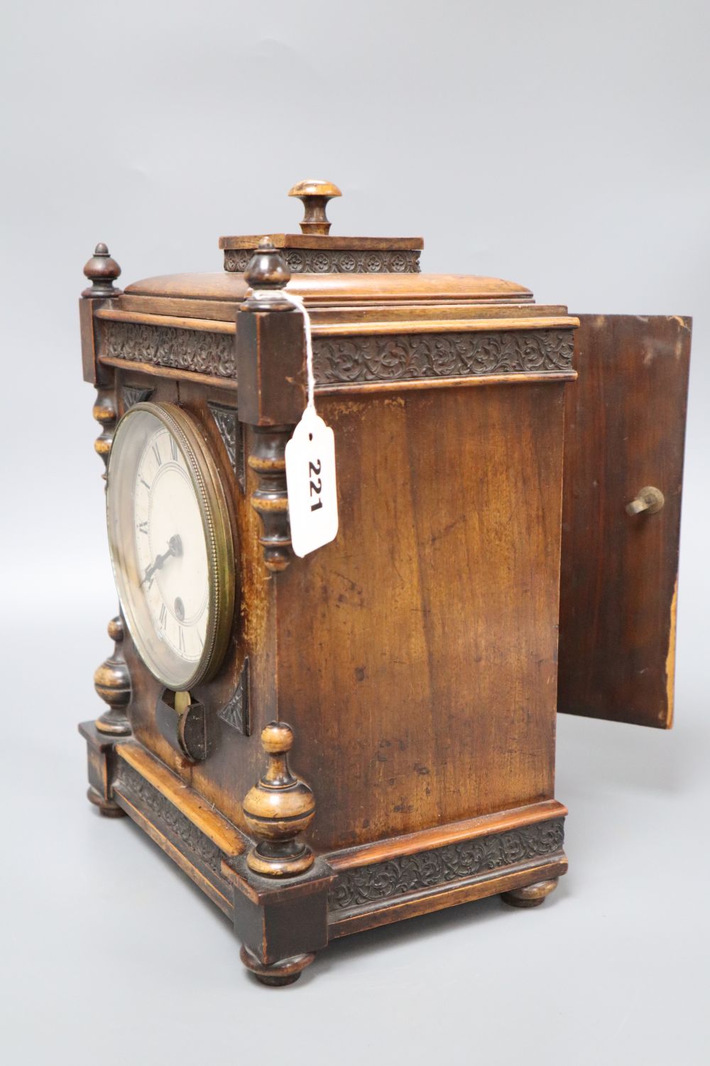 A John Davidsons patent automatic memorandum clock with original instructions numbered, height 32cm
